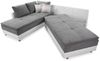 Ecksofa-Dauerschläfer Doppelbett Federkern Bettkasten Couch in Hellgrau Weiß Bild 4
