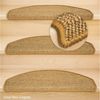 Metzker® Stufenmatte Stufenmatten Sisal New Halbrund Cognac 15 Stück, halbrund, Höhe: 6 mm, Naturprodukt Bild 5