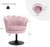 Woltu Polsterstuhl (1 St), Schminktisch Stuhl mit Lehne, Blumenform, 360° drehbar Bild 3