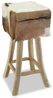 Barhocker Echtleder und Teak Massivholz [244543] Bild 2