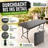 Buffettisch Klapptisch 180 x 75 cm Holzoptik klappbar Kunststoff Gartentisch Bierzelttisch Bild 3