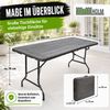 Buffettisch Klapptisch 180 x 75 cm Holzoptik klappbar Kunststoff Gartentisch Bierzelttisch Bild 2