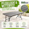 Buffettisch Klapptisch 180 x 75 cm Holzoptik klappbar Kunststoff Gartentisch Bierzelttisch Bild 5