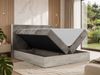 Boxspringbett NORDIC 200 x 200 cm, Doppelbett, Topper Visco, Multipocket-Matratzen H3, holz Optik, Bettkasten, Polsterbett - Hellbraun Cord Bild 4