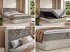 Boxspringbett NORDIC 200 x 200 cm, Doppelbett, Topper Visco, Multipocket-Matratzen H3, holz Optik, Bettkasten, Polsterbett - Hellbraun Cord Bild 2