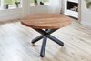 Esszimmertisch rund 140 cm Akazienholz Natur Schwarz RUNA 76597448 Bild 2