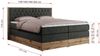 Boxspringbett AMORE KING, Doppelbett mit Multipocket-Matratze, Polsterbett mit Kopfstütze - 160 x 200 cm - Dunkelgrau Stoff - H3 Bild 5