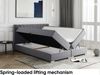 MEBLINI Boxspringbett BERNI 160x200 cm mit Bettkasten - H3B/Grau Samt Polsterbett - Doppelbett mit Topper & Bonellfederkern-Matratze Bild 4