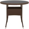 vidaXL Gartentisch Ø80x75 cm Hartglas und Poly Rattan Braun 310605 Bild 2