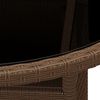 vidaXL Gartentisch Ø80x75 cm Hartglas und Poly Rattan Braun 310605 Bild 3