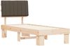 vidaXL Bettgestell mit gepolstertem Kopfteil Taupe 75 x 190 cm 877532 Bild 4