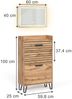 Garderobe Amber Eiche Wotan 59.8 x 100 cm 2 Teile Vicco Bild 2