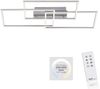 Leuchten Direkt LED Deckenleuchte mit 3 dimmbaren LED Rechtecken inkl. Fernbedienung 82 x 50 cm silber 14150-55 Stahl Bild 5