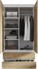 Furnica Kleiderschrank weiß matt Garderobe, 2 Türen und 2 Schubladen H180cm B90cm T50cm Bild 5