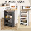 Nischenwagen 20cm breit 4 Etagen Küchenwagen schmal Nischenregal auf Rollen 47,5 x 20 x 80,5 cm Grau Bild 4