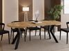 WFL GROUP Esstisch Savio Ausziehbar, Verlängerbar, Rund mit Schwarzen Holzbeinen (MADE IN EU, XXL Groß – 80/90/100 cm ausziehbar auf 130/190/200/300 cm), Platzsparender Tisch für kleine Küche, Esszimmer oder Wohnzimmer Bild 4