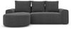 Couch Gomera L Form in Samtstoff Kurz - Strukturstoff - anthrazit - Links Bild 3