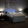 vidaXL Boxspringbett mit Matratze Hellgrau 140x190 cm Stoff 3288183 Bild 5