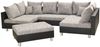 Couchgarnitur Allegra U-Form Schwarz-Grau inkl. Hocker Bild 3