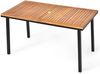 Gartentisch Esstisch mit Schirmloch Holztisch Terrassentisch Akazienholz 140 x 75 x 76 cm Natur Bild 4