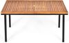 Gartentisch Esstisch mit Schirmloch Holztisch Terrassentisch Akazienholz 140 x 75 x 76 cm Natur Bild 5
