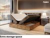 MEBLINI Boxspringbett LOFTY 1 200x200 cm mit Bettkasten - H4/Braun Samt Polsterbett - Doppelbett mit Topper & Taschenfederkern-Matratze Bild 5
