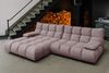 KAWOLA Sofa VIVIEN Ecksofa Velvet roségrau Longchair links 85 x 178 x 290 cm Bild 4