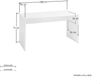Schreibtisch >DAME< (BxHxT: 140x75x65 cm) in Weiss hlg. - 140x75x65cm (BxHxT) Bild 2