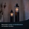 KHG Laterne Leuchtturm 2er Set mit Kerze aus Metall/Glas in schwarz, Kerzenständer, Kerzenhalter, Outdoor und Indoor, Deko, Glaseinsatz, für Wohnzimmer, Balkon, Terrasse, Garten usw. Bild 5
