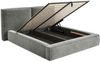 Selsey 'Tilves' Polsterbett 200x200 mit Bettkasten, Lattenrost, Velours, grau Bild 4