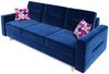 Sofa 3-Sitzer BELMIRA mit Schlaffunktion Blau Bild 2