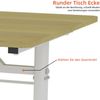 Höhenverstellbarer Schreibtisch aus Holz und Metall – manuell kurbelbar, 120 x 60 x 90 cm, für Homeoffice und Arbeitszimmer Bild 4