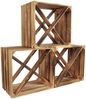 CHICCIE Weinregal Wino Flaschenregal aus Holz Geflammt X Regal, 3-tlg. Bild 5