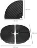 Set mit 4 Beschwerungsplatten für Ampelschirme, Gesamtmaße 100 x 100 x 8 cm (L x B x H), HDPE, schwarze Rattanoptik Bild 5