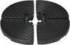 Set mit 4 Beschwerungsplatten für Ampelschirme, Gesamtmaße 100 x 100 x 8 cm (L x B x H), HDPE, schwarze Rattanoptik Bild 2