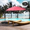Set mit 4 Beschwerungsplatten für Ampelschirme, Gesamtmaße 100 x 100 x 8 cm (L x B x H), HDPE, schwarze Rattanoptik Bild 4