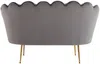 Vente-unique - DANDELION Sofa SamtStoff Grau - B 73 cm x H 78 cm x L 124 cm Bild 3