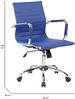 Dmora Stuhl mit Rädern Attilia, Chefsessel mit Armlehnen, Ergonomischer Bürostuhl, Blau, 62x54h92/102 cm Bild 3