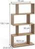 Raumteiler Levio Sonoma 70 x 132.1 cm 4 Fächer Vicco Bild 2