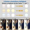 TUWENA LED-Lichtspiegel 3 Farben LED Spiegelleuchte, 9 Helligkeiten Dimmbar Schminklicht (6-St), Schminklicht Spiegellampe, Schminktisch Leuchte mit USB Kabel Bild 2