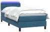 vidaXL Boxspringbett mit Matratze & LED Dunkelblau 80x210 cm Samt 3317245 Bild 3