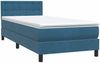 vidaXL Boxspringbett mit Matratze & LED Dunkelblau 80x210 cm Samt 3317245 Bild 5