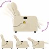 vidaXL Massagesessel Creme Stoff 374214 Bild 5