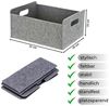 Bada Bing Aufbewahrungskorb Filzkorb grau mit Trännfach faltbarer Organizer Regal, Kleiderschrank (2er Set Faltkorb, 2 St), mit Trennfächern Bild 2
