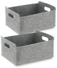 Bada Bing Aufbewahrungskorb Filzkorb grau mit Trännfach faltbarer Organizer Regal, Kleiderschrank (2er Set Faltkorb, 2 St), mit Trennfächern Bild 4