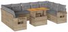 vidaXL 10-tlg. Garten-Sofagarnitur mit Kissen Beige Poly Rattan 3327195 Bild 2