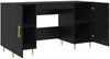 vidaXL Schreibtisch mit Regal Schwarz Eichen-Optik 140 x 50 x 75 cm 879527 Bild 5