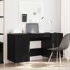 vidaXL Schreibtisch mit Regal Schwarz Eichen-Optik 140 x 50 x 75 cm 879527 Bild 4