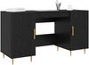 vidaXL Schreibtisch mit Regal Schwarz Eichen-Optik 140 x 50 x 75 cm 879527 Bild 3