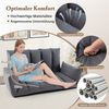 Bodensofa mit 5-Fach Verstellbarer Rückenlehne & Armlehnen Relaxsessel für Wohnzimmer Grau Bild 5